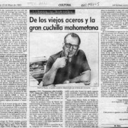 De los viejos aceros y la gran cuchilla mahometana