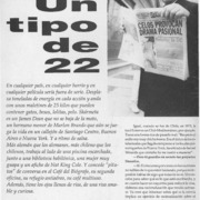 Un tipo de 22  [artículo] Mili Rodríguez V.