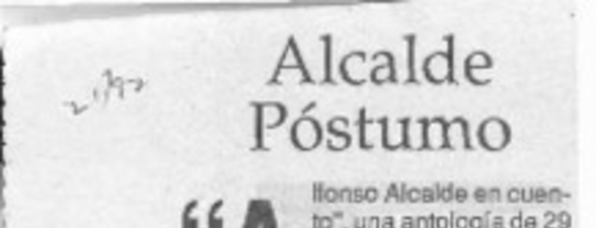 Alcalde póstumo  [artículo].