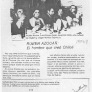Rubén Azócar, el hombre que creó Chiloé  [artículo] Diego Muñoz Espinoza.