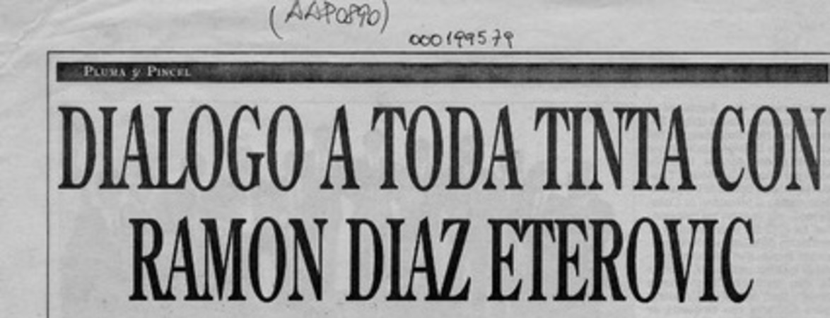 Diálogo a toda tinta con Ramón Díaz Eterovic  [artículo] Guillermo García Corales.