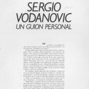 Sergio Vodanovic un guión personal  [artículo] Margarita Serrano.