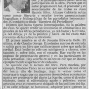 Maestros del periodismo  [artículo] Hugo Montes.