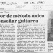Creador de método único para enseñar guitarra  [artículo] Mario Aravena M.