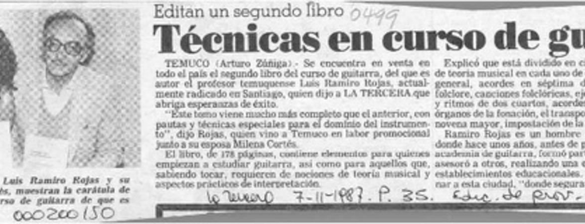 Técnicas en curso de guitarra