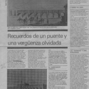 Recuerdos de un puente y una vergüenza olvidada  [artículo].