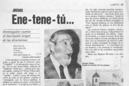 Ene-tene-tú --  [artículo] Guillermo Blanco.