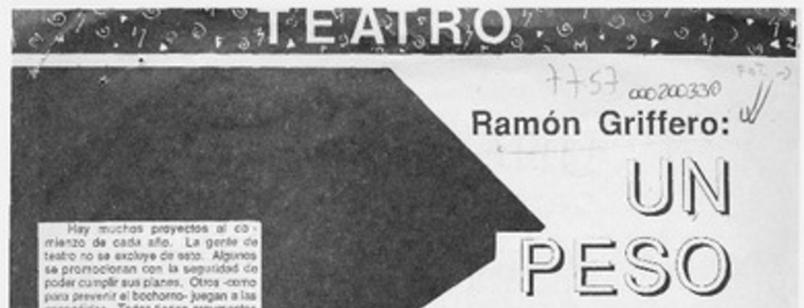 Ramón Griffero, un peso pesado  [artículo].