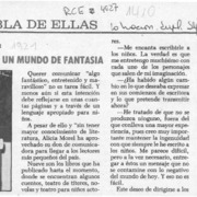 Alicia Morel de Thayer, transmisora de un mundo de fantasía  [artículo] Verónica García H.
