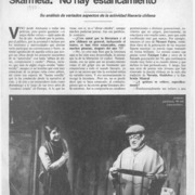 Skarmeta, "no hay estancamiento"  [artículo] Ana María Larraín.