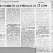 El desencanto de un veterano de 33 años  [artículo] Luisa Ulibarri.