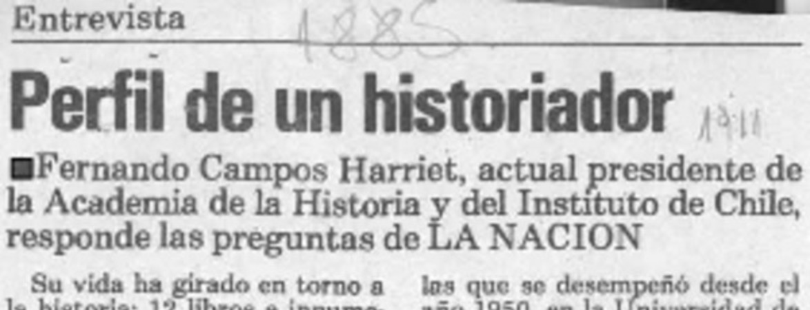 Perfil de un historiador  [artículo].