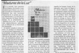 "Madurez de la luz"  [artículo] Justus.