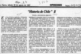 "Historia de Chile" II  [artículo] Fidel Araneda Bravo.
