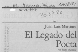 El legado del poeta  [artículo] Jaime Quezada.