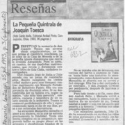 La pequeña Quintrala de Joaquín Toesca  [artículo] Hernán Poblete Varas.