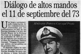 Diálogo de altos mandos el 11 de septiembre del 73