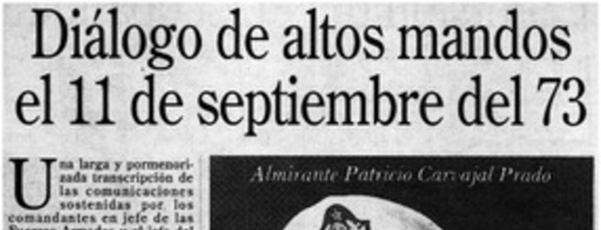 Diálogo de altos mandos el 11 de septiembre del 73