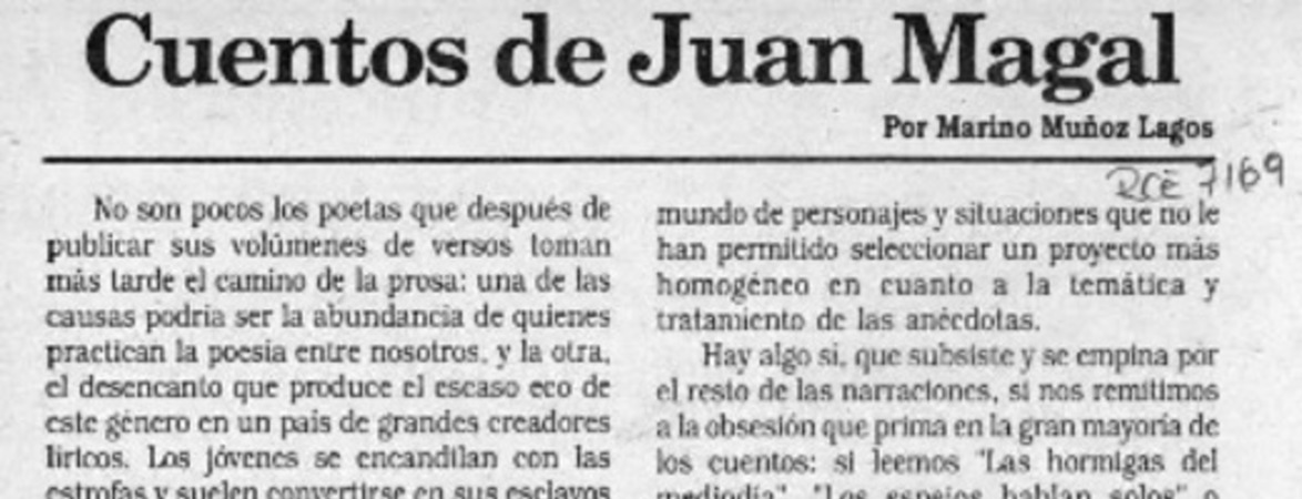Cuentos de Juan Magal