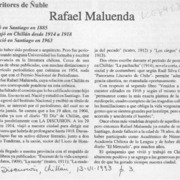 Rafael Maluenda  [artículo].