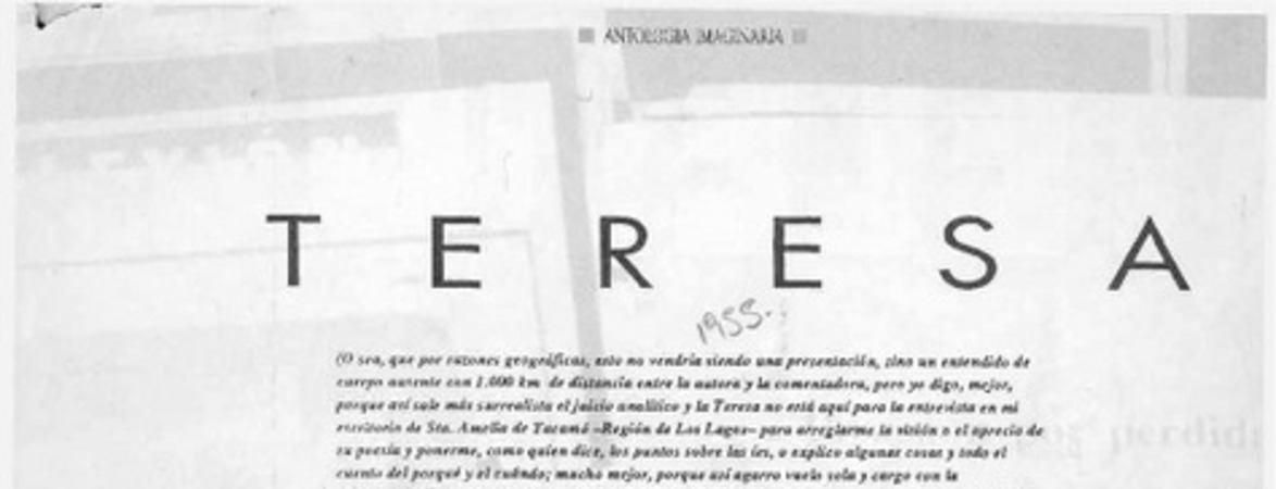 Teresa Calderón  [artículo] Delia Domínguez.