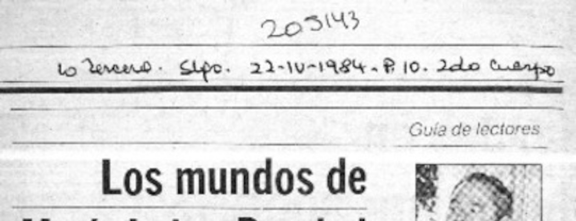 Los mundos de María Luisa Bombal  [artículo] Hernán Poblete Varas.
