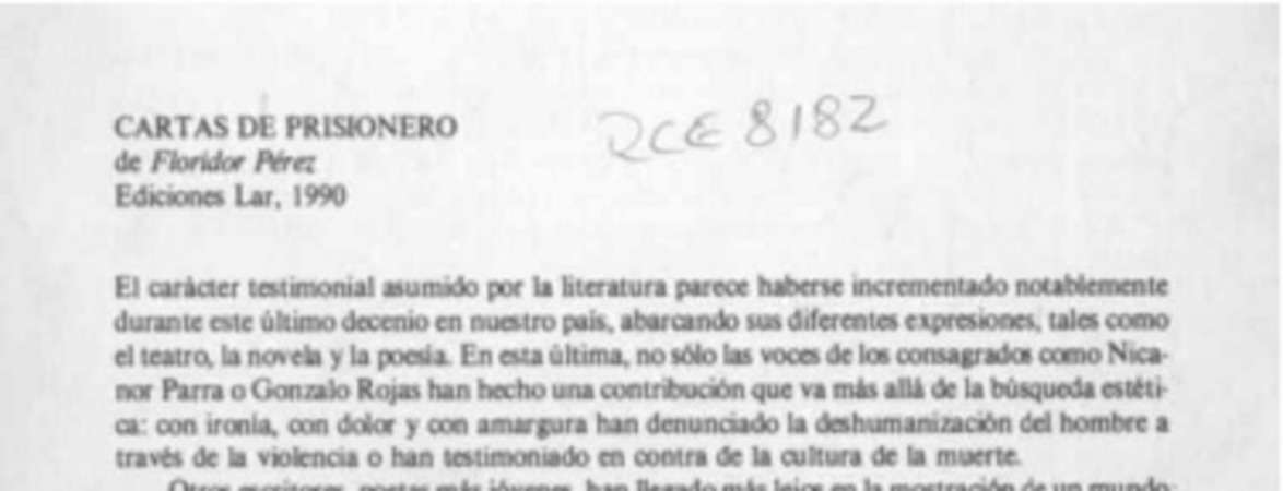 Cartas de prisionero
