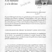 A lo humano y a lo divino  [artículo] Ernesto Livacic Gazzano.