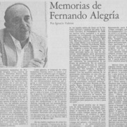 Memorias de Fernando Alegría