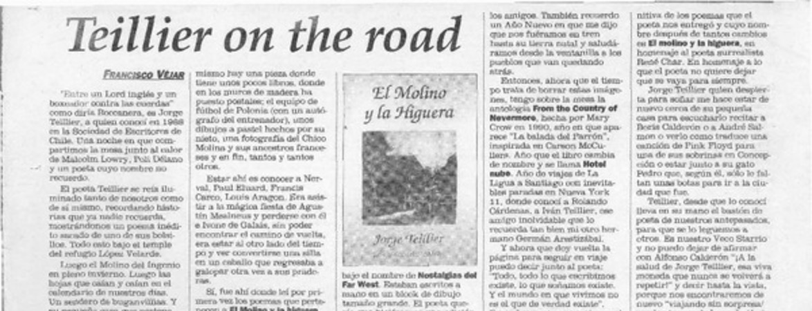 Teillier on the road  [artículo] Francisco Véjar.