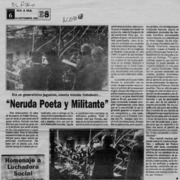 "Neruda, poeta y militante"  [artículo].
