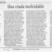 Una viuda inolvidable  [artículo] Mariano Aguirre.