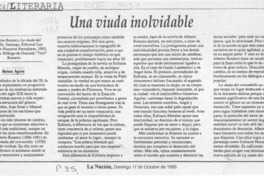 Una viuda inolvidable  [artículo] Mariano Aguirre.