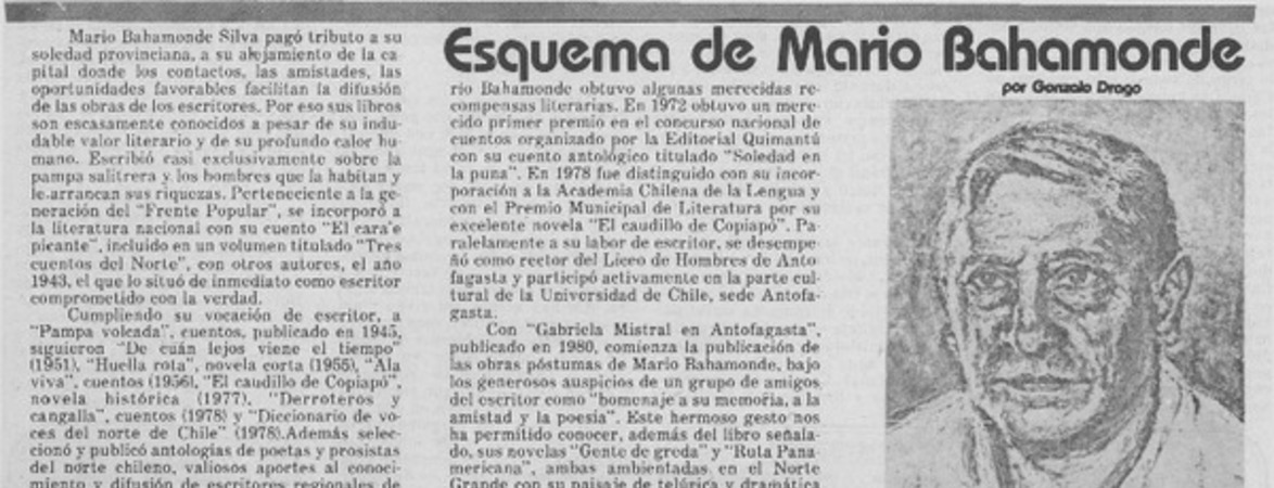 Esquema de Mario Bahamonde