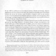 La historia de Chile de Diego Barros Arana