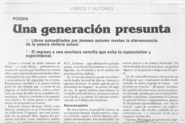 Una generación presunta