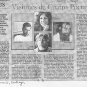 Visiones de cuatro poetas  [artículo] Tomás Harris.