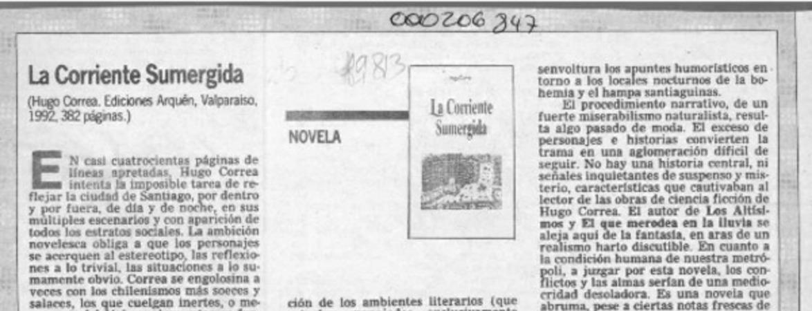 La corriente sumergida  [artículo] Antonio Avaria.