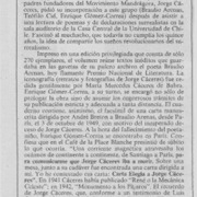 Jorge Cáceres, "Textos inéditos"