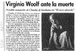 Virginia Woolf ante la muerte