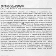 Teresa Calderón, "Causas perdidas"