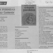 "Causas perdidas" de Teresa Calderón