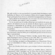 Discurso de recepción a Delia Domínguez en la Academia Chilena de la Lengua  [artículo] Fernando González Urízar.