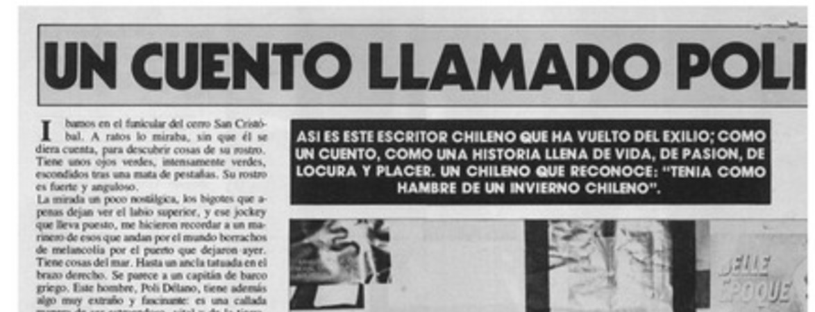 Un cuento llamado Poli Délano : [entrevista]