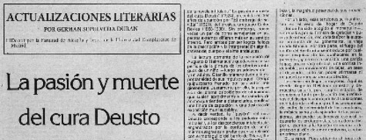 La pasión y muerte del cura Deusto