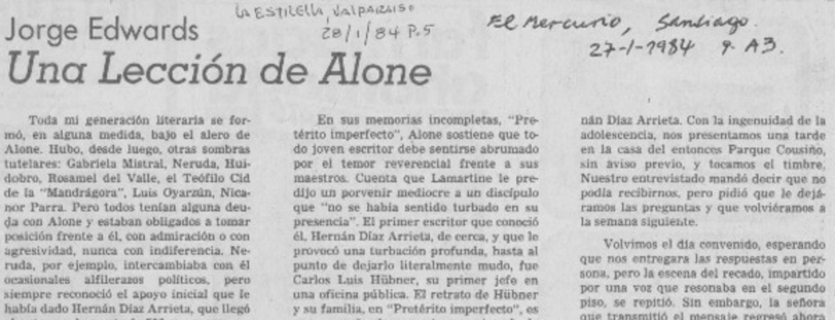 Una lección de Alone