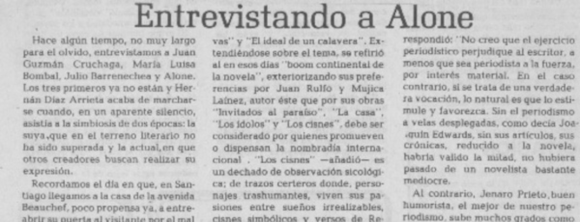 Entrevistando a Alone