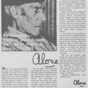 Se llamaba Hernán Díaz Arrieta pero se le conoció como "Alone"