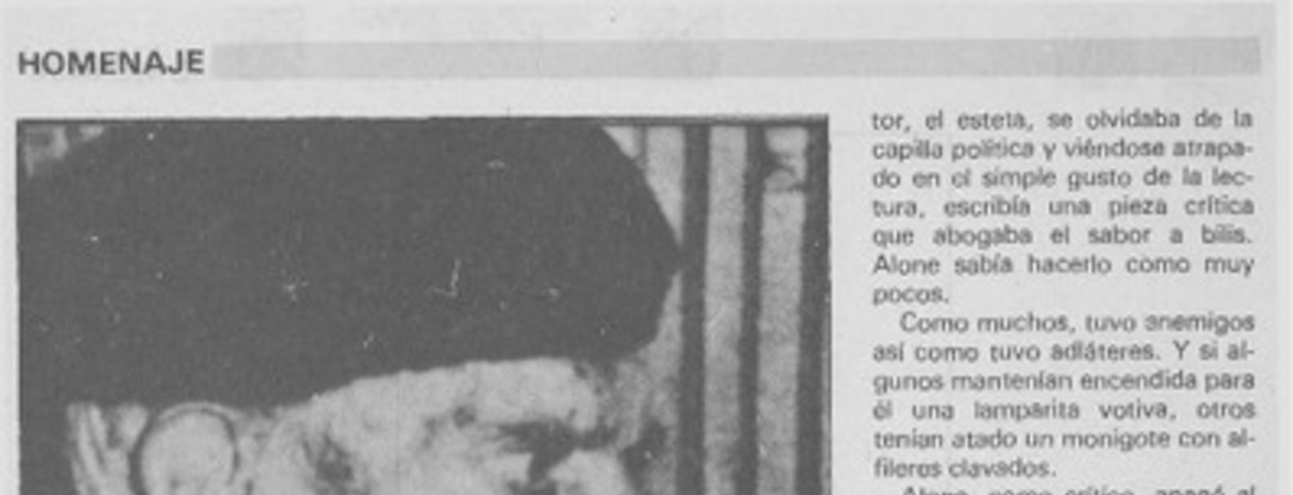 Se llamaba Hernán Díaz Arrieta pero se le conoció como "Alone"