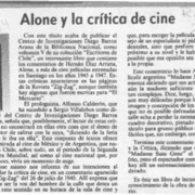 Alone y la crítica de cine  [artículo] Sergio Martínez Baeza.